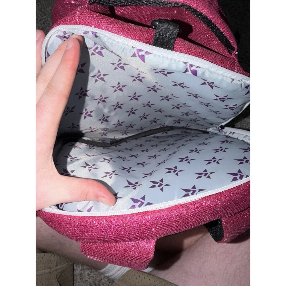 Rebel Dream Bag‎ W/ Crystal Logo Dance Cheer Expanding Athletic Backpack Pink